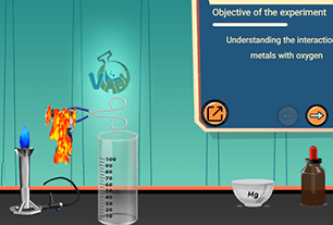 Discovering the chemical properties of metals (reaction of metals with oxygen)